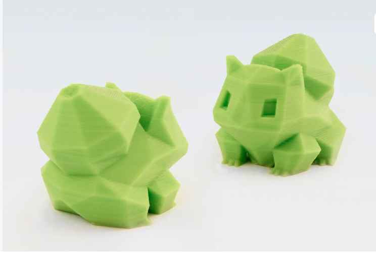 Low-Poly Pokémon Collector Set – 3D Printed Geometric Figures (Pikachu, Bulbasaur, Charmander, Squirtle)